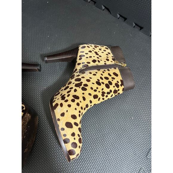 Tory Burch Priscilla Animal Print Bootie Calf Hair Cheetah Leopard‎ Womens 8.5 - Picture 5 of 11